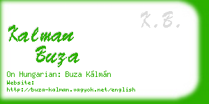 kalman buza business card