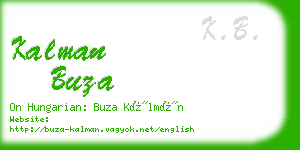 kalman buza business card